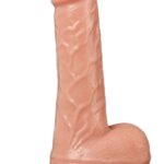 Vibra Gerçekçi Vantuzlu Dildo - Et Dokulu ve Damarlı (21 cm)