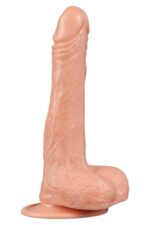 Vibra Gerçekçi Vantuzlu Dildo - Et Dokulu ve Damarlı (18.5 cm)