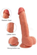 Vibra Gerçekçi Yapay Penis 20 Cm Vantuzlu Dildo Büyük ve Kalın - Görsel 3