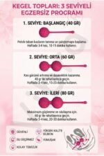 Vibra 3 Aşamalı Silikon Kegel Egzersiz Topu Seti - Pelvik Kas Sıkılaştırıcı - Görsel 3