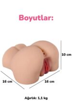 Vibra Mastürbatör Jelena - Çift Girişli Gerçekçi Suni Vajina - Görsel 4
