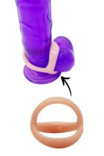 Ikoky Silikon Penis ve Testis Halkası - Ultra Esnek (Ten Rengi) - Görsel 2