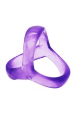Ikoky Silikon Penis ve Testis Halkası - Ultra Esnek (Mor)