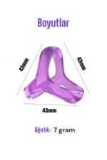 Ikoky Silikon Penis ve Testis Halkası - Ultra Esnek (Mor) - Görsel 5