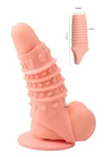 Ikoky Spiral Tırtıklı Penis Kılıfı - Doğal Görünüm (Ten Rengi) - Spiral Model