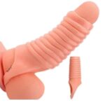 Ikoky Yatay Tırtıklı Penis Kılıfı - Doğal Görünüm (Ten Rengi) - Yatay Tırtıklı Model