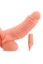 Ikoky Yatay Tırtıklı Penis Kılıfı - Doğal Görünüm (Ten Rengi) - Yatay Tırtıklı Model