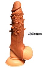 Ikoky Uzatmalı Realistik Penis Kılıfı - Testis Halkalı Kaymaz Yapı - Görsel 4