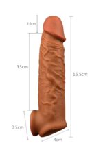 Ikoky Realistik Penis Kılıfı - 3,5 cm Uzatmalı ve Testis Destekli - Görsel 2