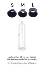 Men Powerup 3 Adet Penis Pompası Yedek Silikon Contası (S-M-L Boy Set) - Küçük Boy Man Powerup Modeli İçin