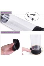 Men Powerup Büyük Boy Tetikli Vakumlu Penis Pompası - 22 cm Ölçekli - İki Ebatlı Başlık ile - Görsel 5