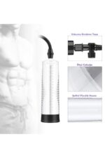 Men Powerup Büyük Boy Tetikli Vakumlu Penis Pompası - 22 cm Ölçekli - İki Ebatlı Başlık ile - Görsel 6