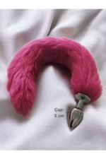 Vibra Tilki Kuyruklu Metal Anal Plug - Yumuşak Peluş (40 cm, Kırmızı) - Görsel 4