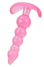 Vibra Esnek Boğumlu Pembe Jel Anal Plug - Yeni Başlayanlara Özel (11.5 cm) - Görsel 2