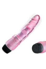 Vibra Titreşimli Dildo - Kırmızı Jel Vibratör (20 cm) - Görsel 3