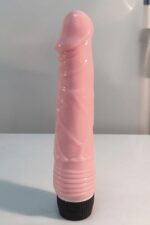 Vibra Titreşimli Ten Rengi Jel Dildo - Doğal ve Gerçekçi Doku (20 cm) - Görsel 3