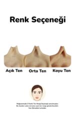 Vibra Giyilebilir Silikon Göğüs - Doğal Damla Form (Açık Ten, D Beden) - Görsel 4