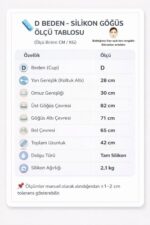 Vibra Giyilebilir Silikon Göğüs - Doğal Damla Form (Açık Ten, D Beden) - Görsel 5