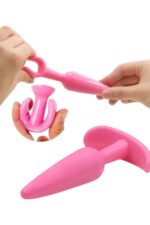 Vibra Esnek Silikon Boğumlu Anal Plug - Yeni Başlayanlara Özel (Pembe) - Görsel 6