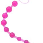 Vibra Sıralı Anal Boncuk - Kademeli Jel Zevk Topları (25 cm, Mor)