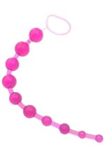 Vibra Sıralı Anal Boncuk - Kademeli Jel Zevk Topları (25 cm, Mor)