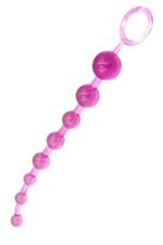 Vibra Sıralı Anal Boncuk - Kademeli Jel Zevk Topları (25 cm, Mor) - Görsel 2