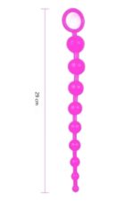 Vibra Sıralı Anal Boncuk - Kademeli Jel Zevk Topları (25 cm, Mor) - Görsel 3