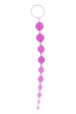 Vibra Sıralı Anal Boncuk - Kademeli Jel Zevk Topları (25 cm, Mor) - Görsel 6