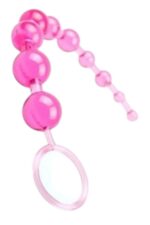 Vibra Sıralı Anal Boncuk - Kademeli Jel Zevk Topları (25 cm, Mor) - Görsel 7