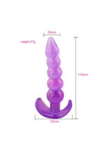 Vibra Esnek Jel Silikon Boğumlu Anal Plug - Yeni Başlayanlara Özel (11.5 cm) - Görsel 3
