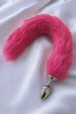 Vibra Tilki Kuyruklu Metal Anal Plug - Yumuşak Peluş (40 cm, Kırmızı) - Görsel 7