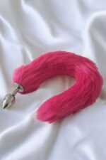 Vibra Tilki Kuyruklu Metal Anal Plug - Yumuşak Peluş (40 cm, Kırmızı) - Görsel 8