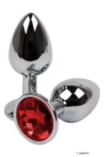 Vibra Taşlı Metal Anal Plug - Küçük Boy (7 cm, Saklama Kılıfı Hediyeli) - Görsel 2