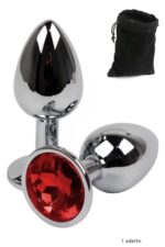 Vibra Taşlı Metal Anal Plug - Küçük Boy (7 cm, Saklama Kılıfı Hediyeli) - Görsel 6