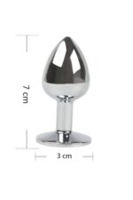 Vibra Taşlı Metal Anal Plug - Küçük Boy (7 cm, Saklama Kılıfı Hediyeli) - Görsel 7