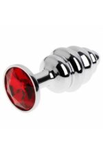 Vibra Spiral Metal Anal Plug - Krom Kaplama ve Taşlı (Kılıf Hediyeli)