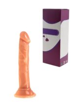 Vibra Portatif Vantuzlu Dildo - Damarlı ve Kutulu (13 cm)